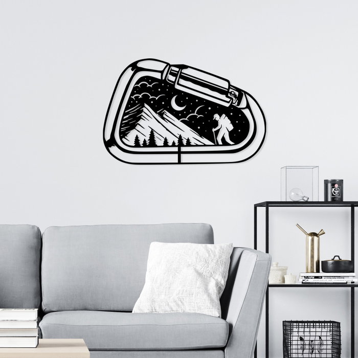 Wallity Camp Life Accesorio de Pared de Metal Negro